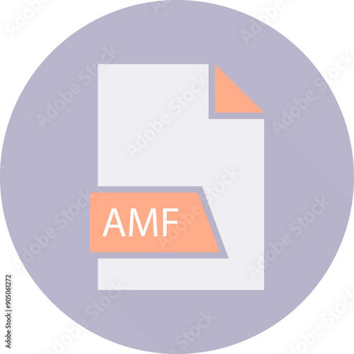 AMF icon type file type extension design  
