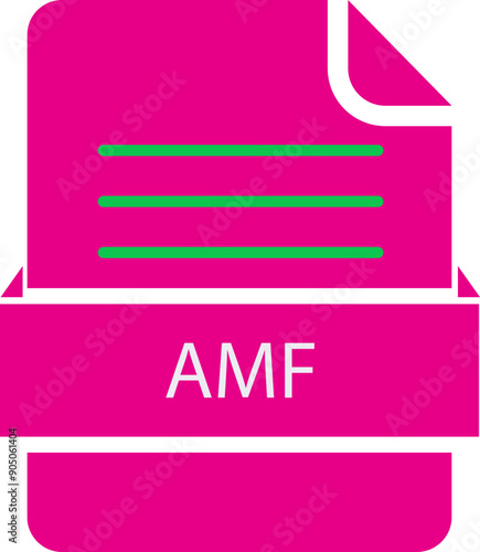 AMF icon type file type extension design  