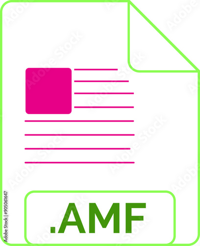 AMF icon type file type extension design  