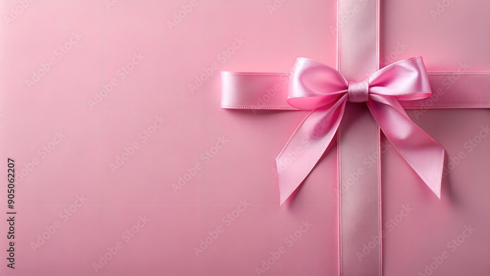 pink ribbon on a pink background. breast cancer awareness concept. With copy space
pink ribbon on a pink background. breast cancer awareness concept. With copy space