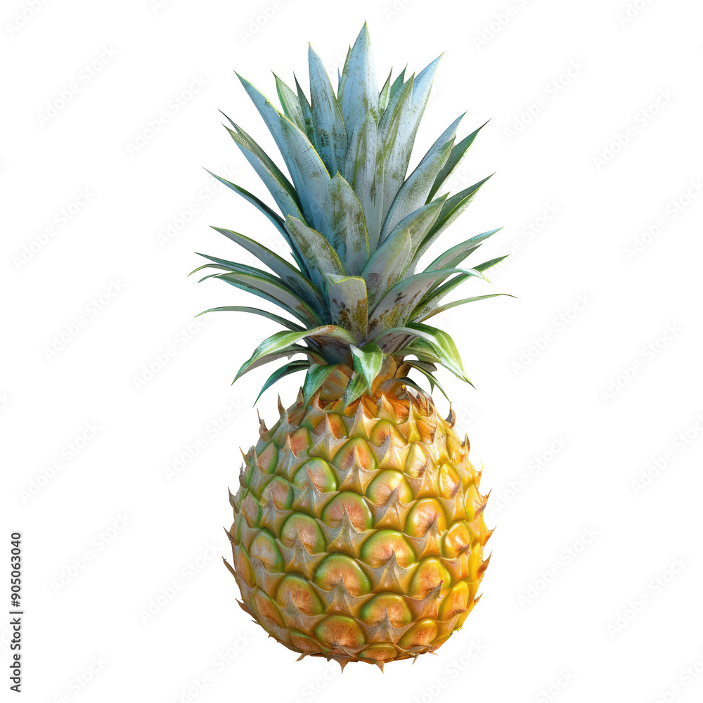 Pineapple fruit on transparent background Pineapple fruit on transparent background