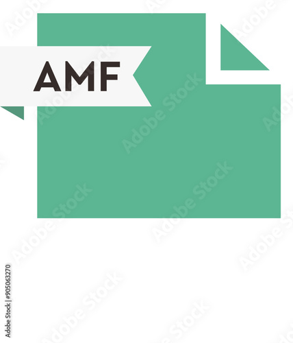 AMF File format icon  roe color fill