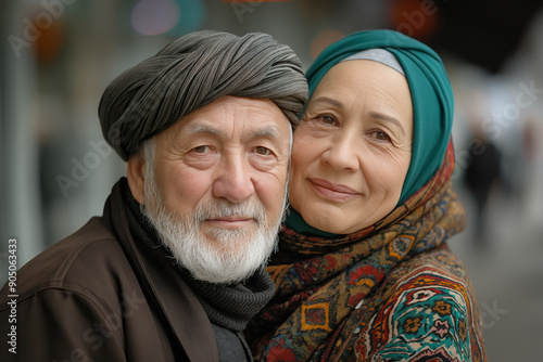 Old muslim couple