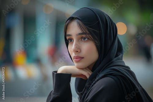 Sad muslim girl