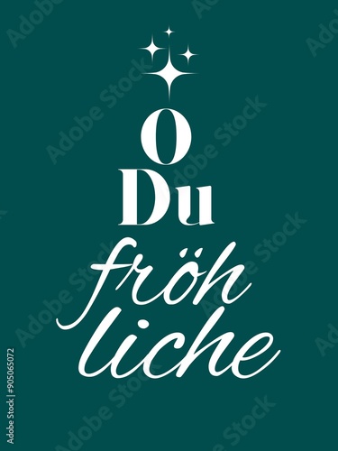 Bild in der Farbe Dunkelgrün zu Weihnachten	