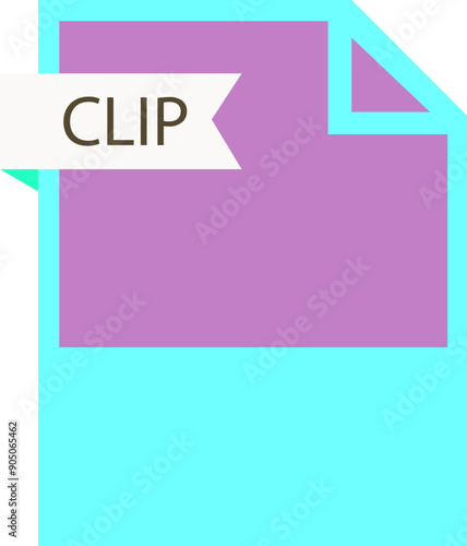CLIP File format icon roe color fill