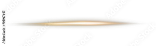 Gold horizontal lens flares pack. Laser beams, horizontal light rays. Beautiful light flares. Glowing streaks on light background. Light line effect gold png.	