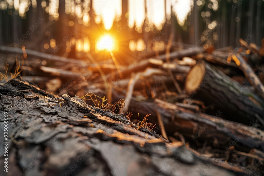 Deforestation concept Deforestation concept