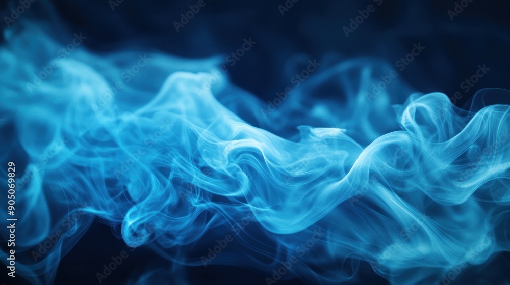 Obraz premium turquoise smoke on dark background