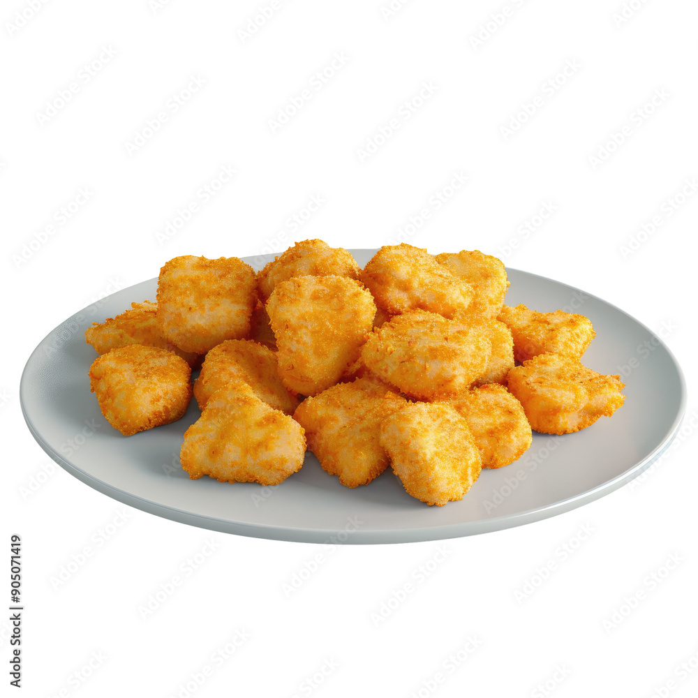 Fried Chicken Nuggets on a transparent background Fried Chicken Nuggets on a transparent background