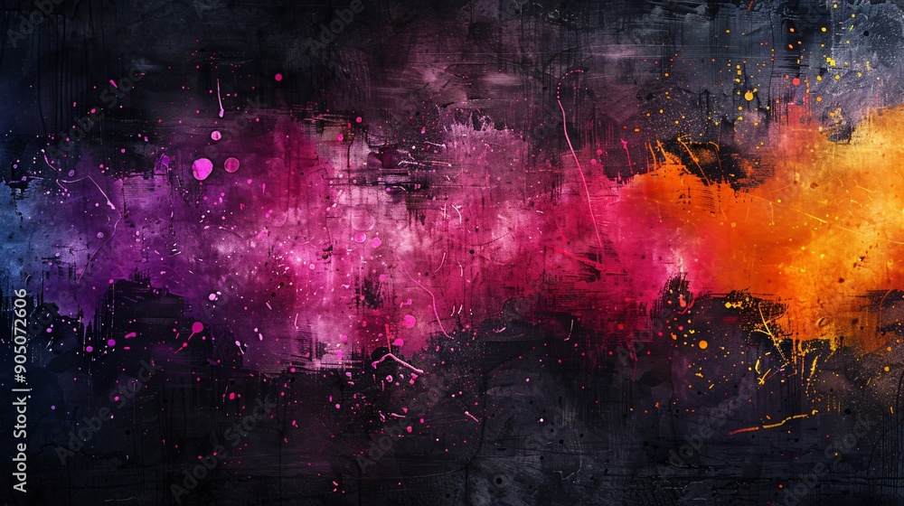 Abstract Art with Red, Orange, and Pink Splashes Abstract Art with Red, Orange, and Pink Splashes
