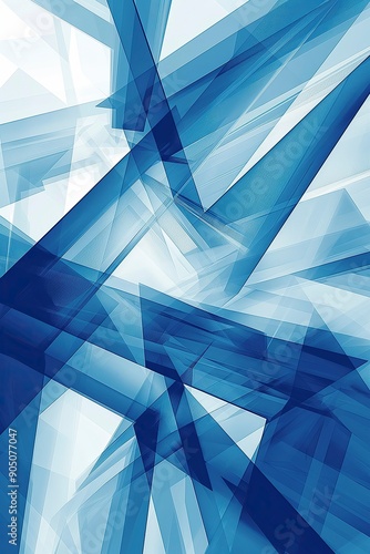 Dynamic Blue Abstract Geometric Design Background