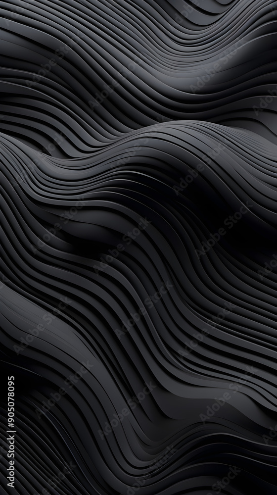 Digital black swirl corrugated curve abstract graphic poster background Digital black swirl corrugated curve abstract graphic poster background