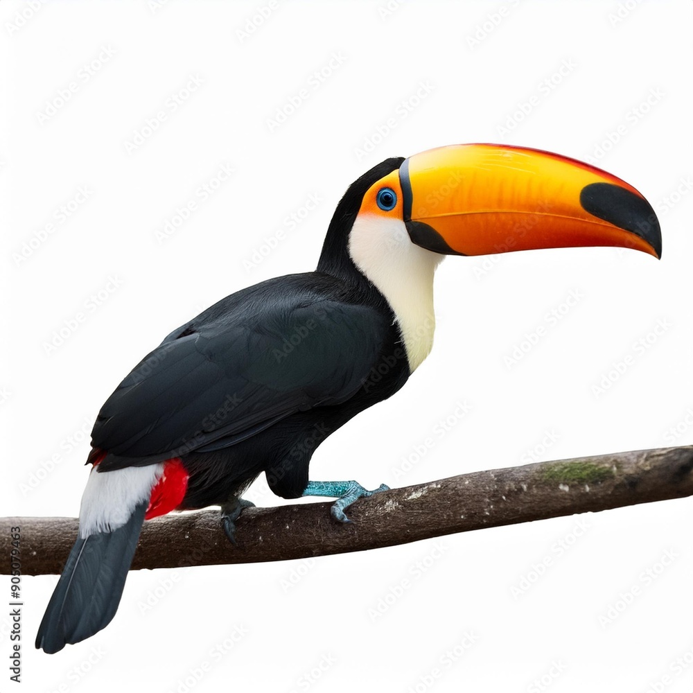 Fototapeta premium オニオオハシ(toco toucan on white) 