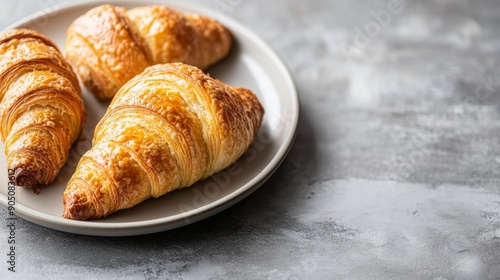 Freshly baked croissants