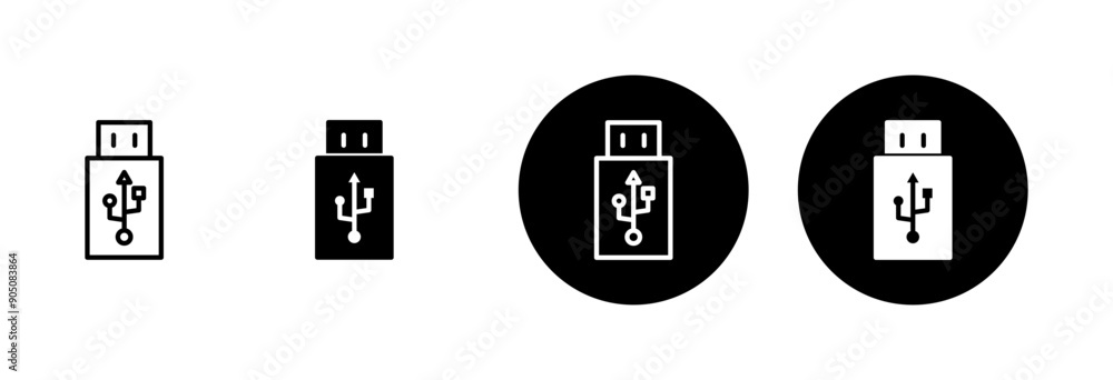 Usb icon vector isolated on white background. Flash disk icon vector Usb icon vector isolated on white background. Flash disk icon vector