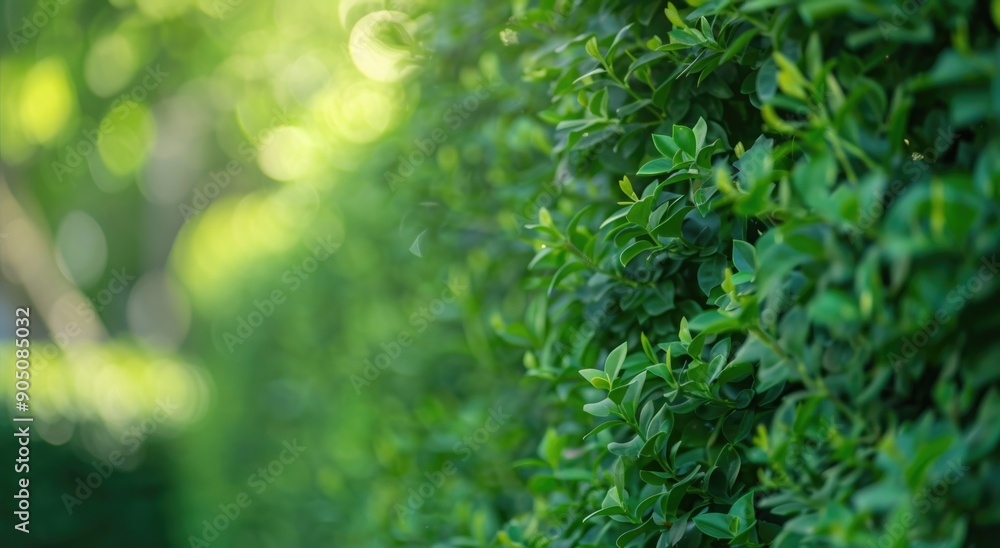 Green hedges in a garden, spring nature with sunlight. Green hedges in a garden, spring nature with sunlight.