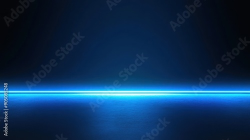 Wallpaper Mural blue line light shines on dark background Torontodigital.ca