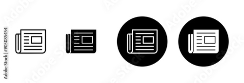 Newspaper icon vector isolated on white background. news paper icon vector