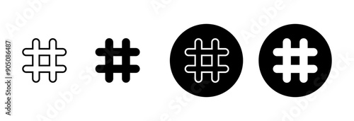 Hashtag icon vector isolated on white background. hashtag vector icon