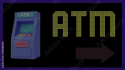 Wallpaper Mural ATM Machine Road Sign Digital Animation - High-Definition Animated Video Featuring a Dynamic 'ATM Machine' Road Sign with Bold Motion Effects - Perfect for Financial Services, Directional Guidance, an Torontodigital.ca