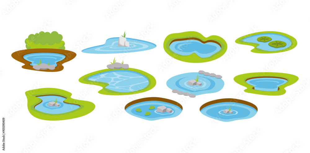 Water pond vector Water pond vector