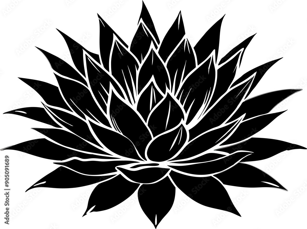 Flower icon in black silhouette Flower icon in black silhouette
