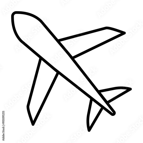 Airplane icon png sticker, travel graphic, transparent background photo