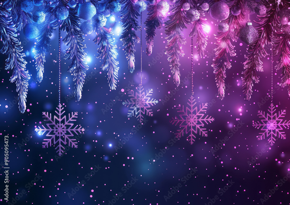 Background with snowflakes .Christmas and New Year greeting card Background with snowflakes .Christmas and New Year greeting card