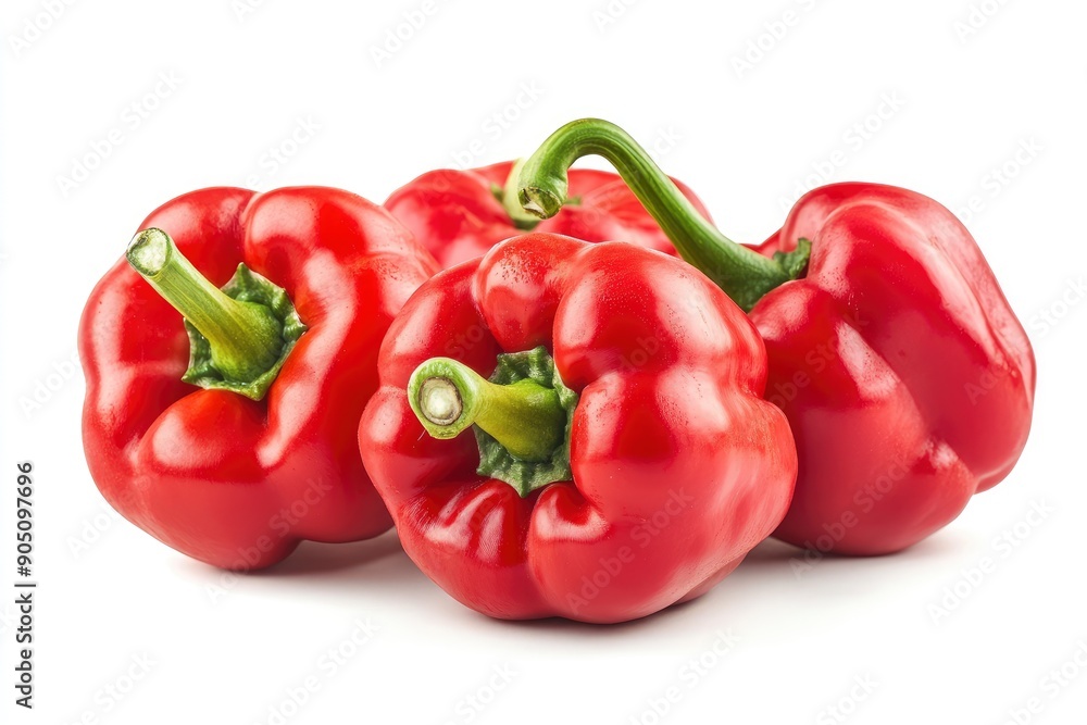 sweet Pepper, Paprika, isolated on white background, full depth of field , ai sweet Pepper, Paprika, isolated on white background, full depth of field , ai