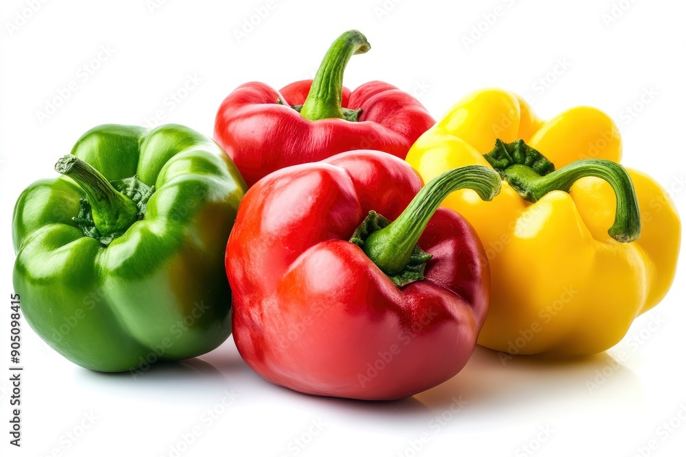 sweet Pepper, Paprika, isolated on white background, full depth of field , ai sweet Pepper, Paprika, isolated on white background, full depth of field , ai