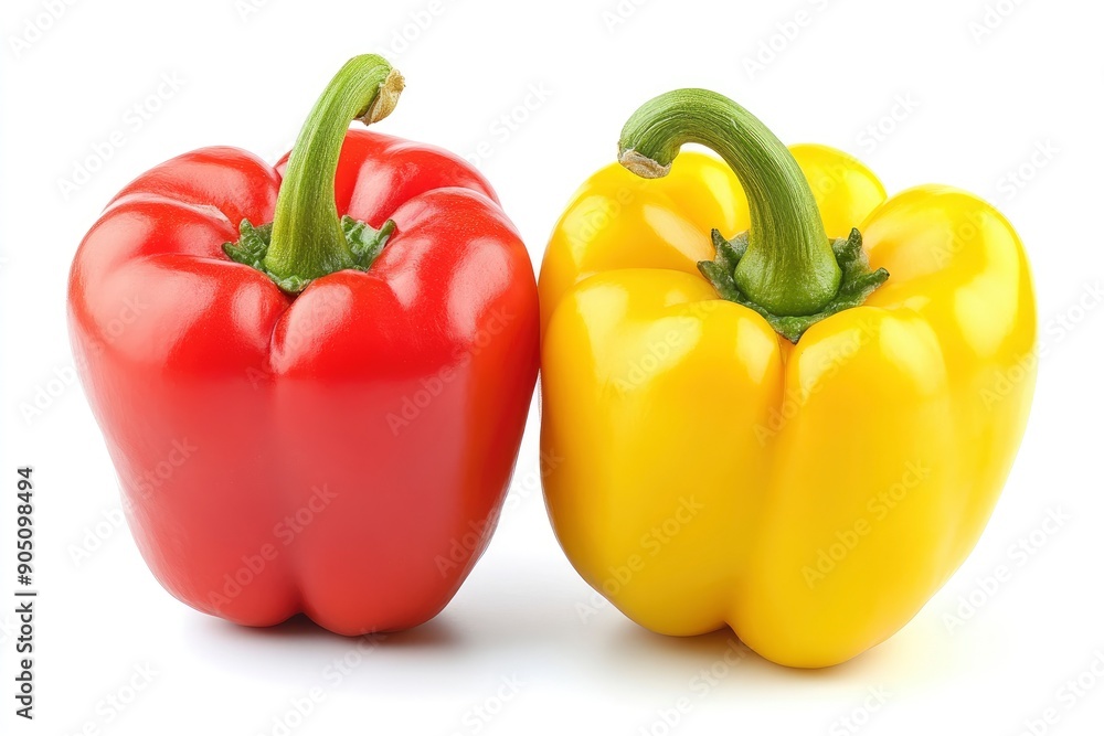 sweet Pepper, Paprika, isolated on white background, full depth of field , ai sweet Pepper, Paprika, isolated on white background, full depth of field , ai