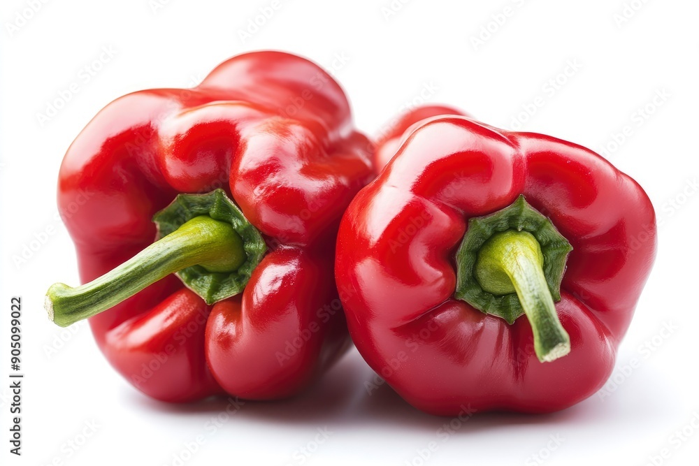 sweet Pepper, Paprika, isolated on white background, full depth of field , ai sweet Pepper, Paprika, isolated on white background, full depth of field , ai