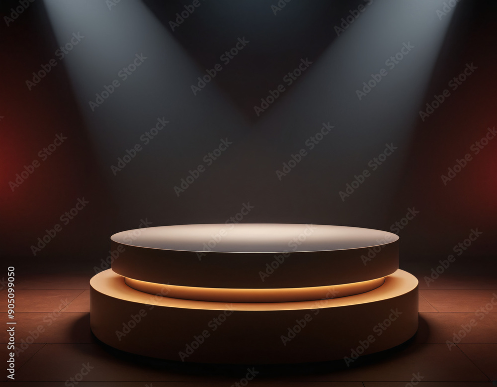 3D rendered podium for your product showcase. Vector 3d illustration. 3D rendered podium for your product showcase. Vector 3d illustration.