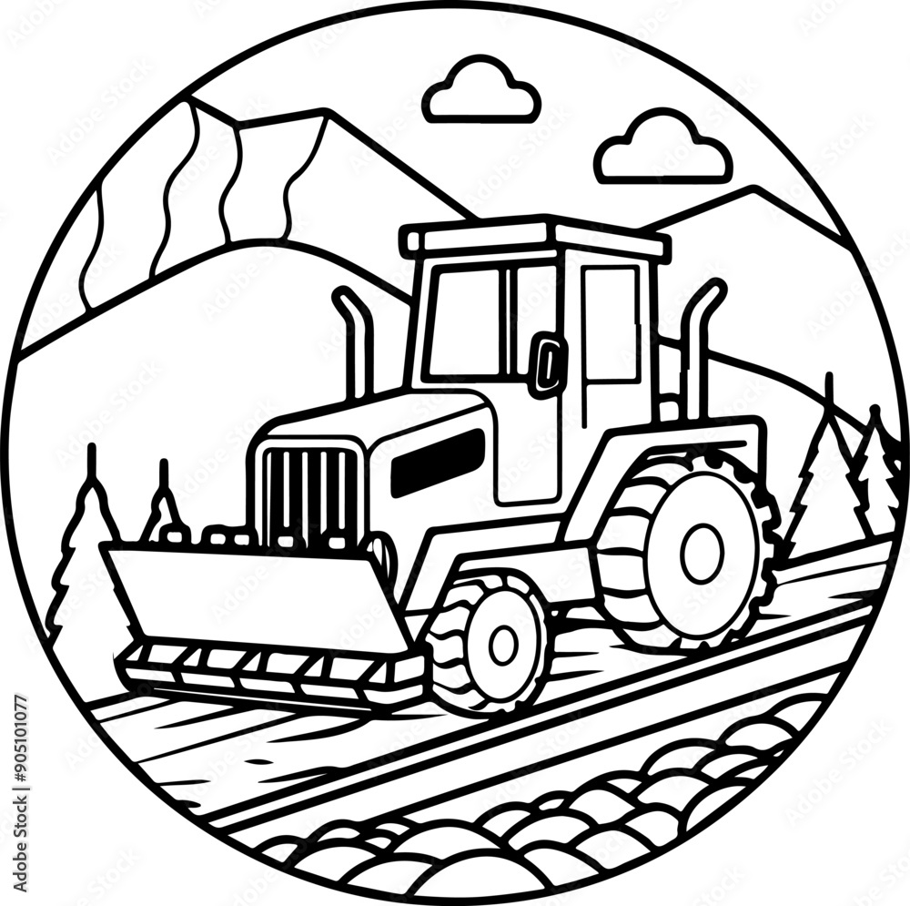 coloring page truck on the road coloring page truck on the road