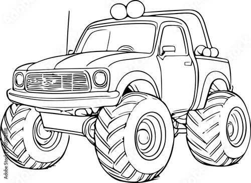  monster truck coloring page