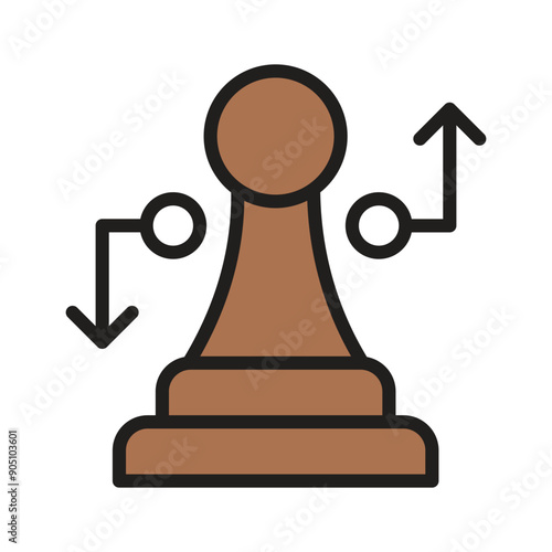 Execute your plans with the strategy flat icon for effective implementation