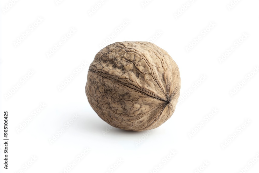Walnut, nut, isolated on white background, full depth of field , ai Walnut, nut, isolated on white background, full depth of field , ai