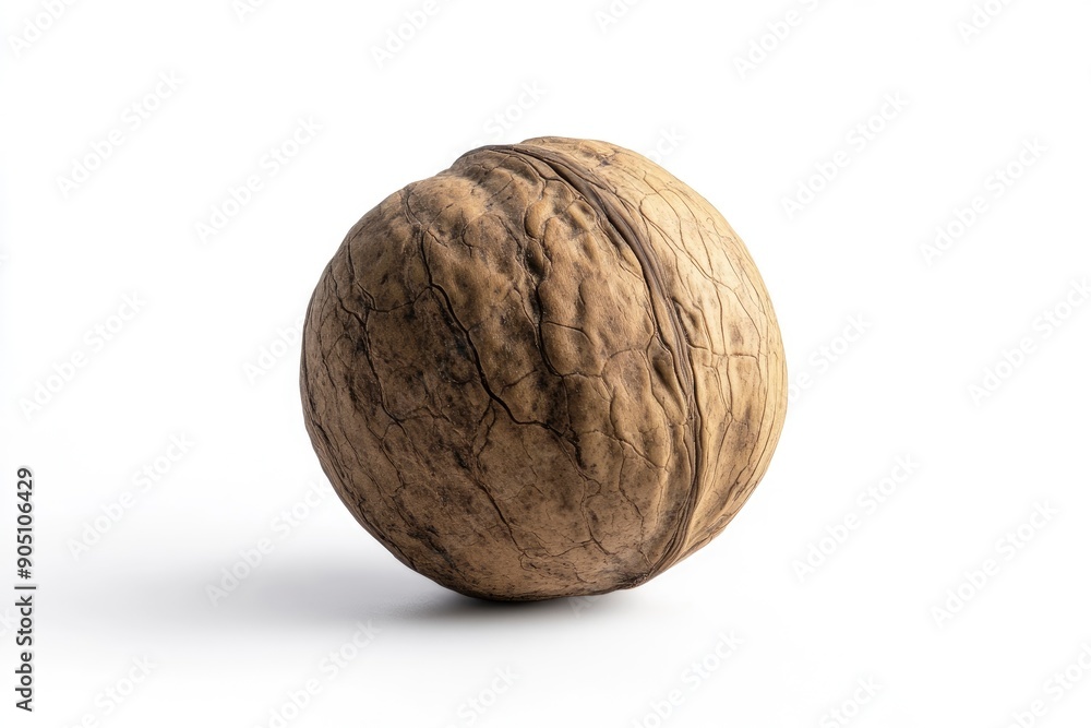 Walnut, nut, isolated on white background, full depth of field , ai Walnut, nut, isolated on white background, full depth of field , ai