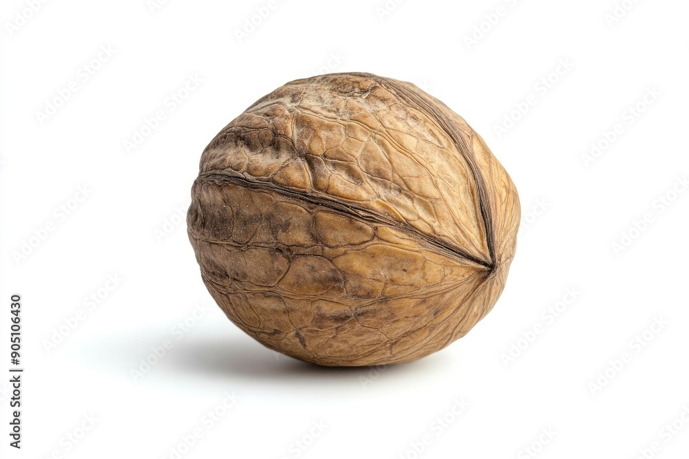 Walnut, nut, isolated on white background, full depth of field , ai Walnut, nut, isolated on white background, full depth of field , ai