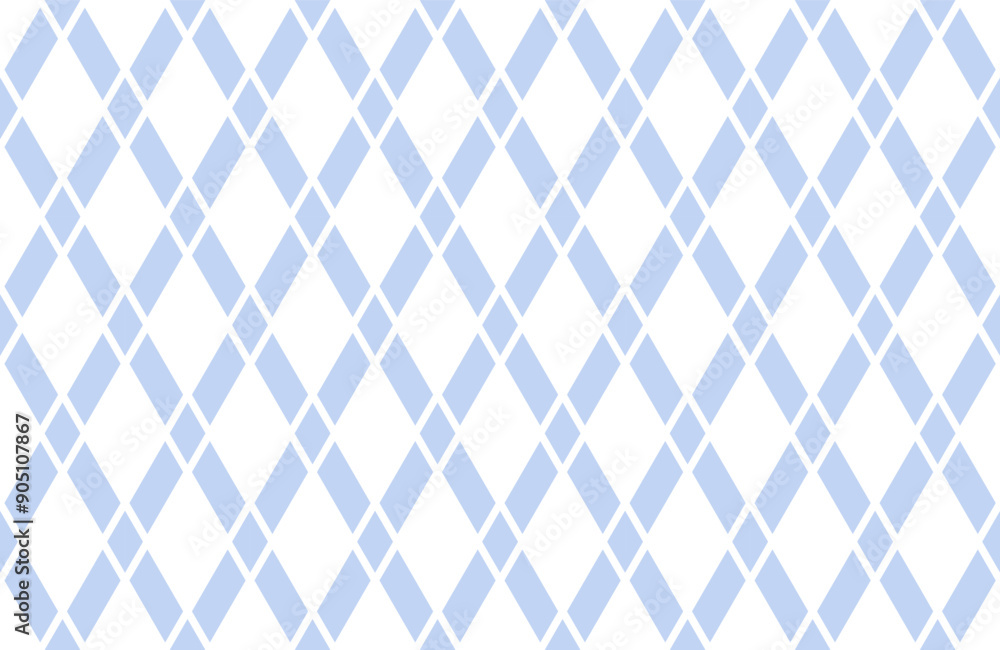 Fototapeta premium Seamless Geometric Light Blue Diamonds Pattern. 