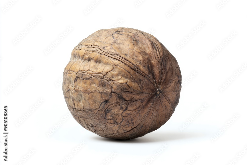 Walnut, nut, isolated on white background, full depth of field , ai Walnut, nut, isolated on white background, full depth of field , ai