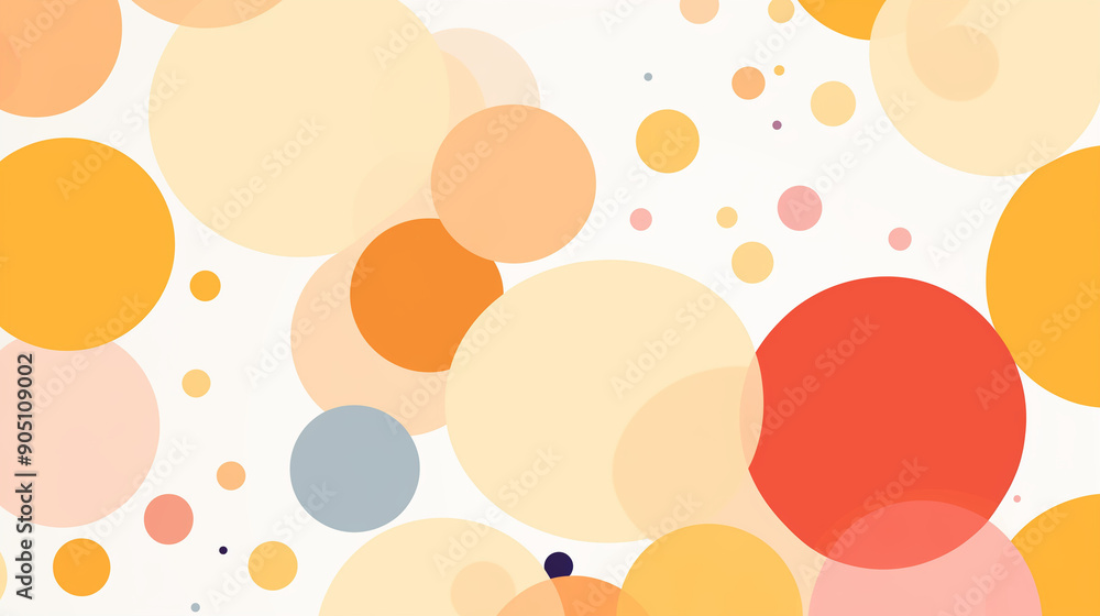 Abstract colorful circles pattern, warm pastel tones, playful geometric background with copy space Abstract colorful circles pattern, warm pastel tones, playful geometric background with copy space