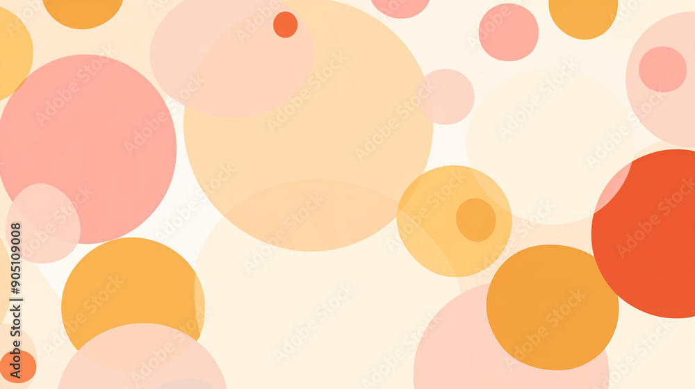 Abstract circle pattern, warm pastel colors, playful geometric background with copy space Abstract circle pattern, warm pastel colors, playful geometric background with copy space