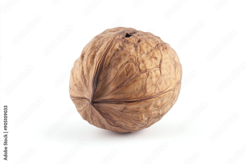 Walnut, nut, isolated on white background, full depth of field , ai Walnut, nut, isolated on white background, full depth of field , ai