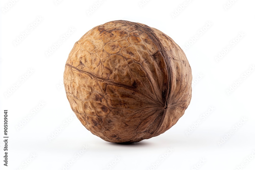 Walnut, nut, isolated on white background, full depth of field , ai Walnut, nut, isolated on white background, full depth of field , ai