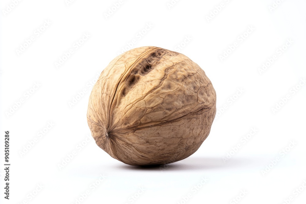 Walnut, nut, isolated on white background, full depth of field , ai Walnut, nut, isolated on white background, full depth of field , ai