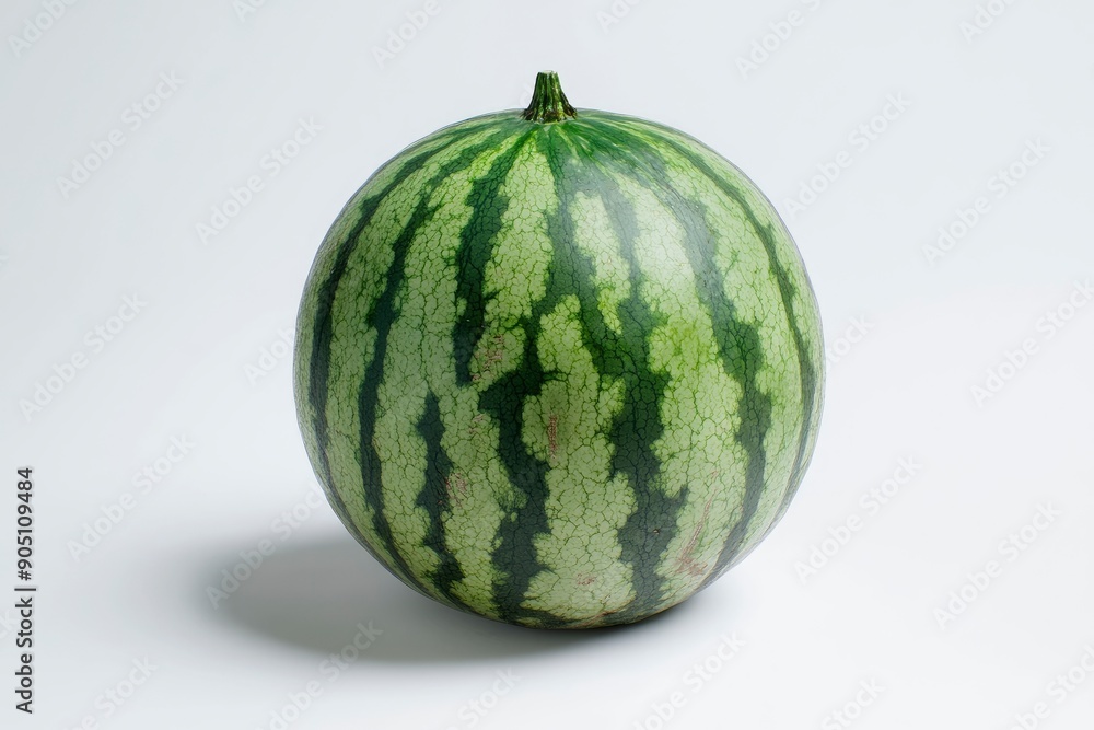 Watermelon isolated on white background, full depth of field , ai
