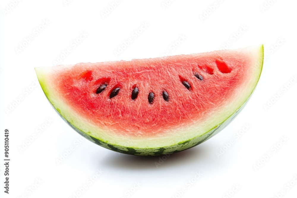 Watermelon isolated on white background, full depth of field , ai Watermelon isolated on white background, full depth of field , ai