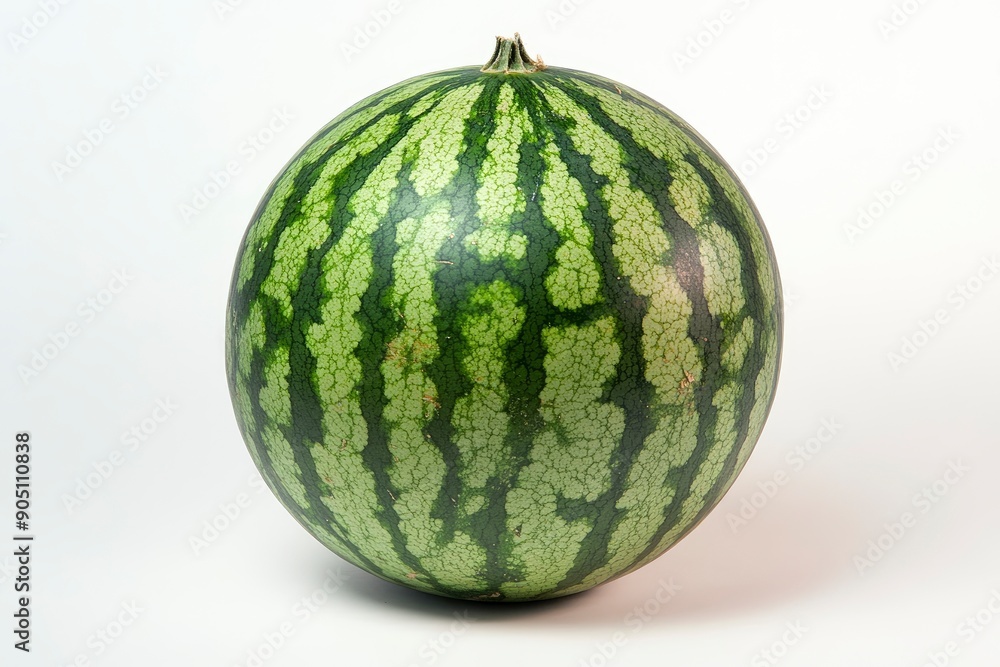 Watermelon isolated on white background, full depth of field , ai Watermelon isolated on white background, full depth of field , ai